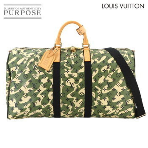 Louis Vuitton Flage Keepall Bandouliere Bag Camouflage Green Takashi - Picture 1 of 9